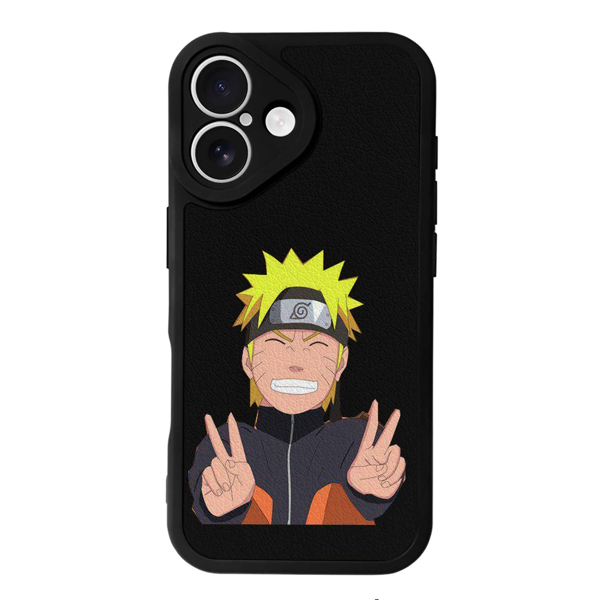 （画像用） NARUTO -ナルト- うずまき ナルト Uzumaki Naruto 【iPhone 16シリーズ対応】シリコンスマホケース（レザー調） 材質：シリコン